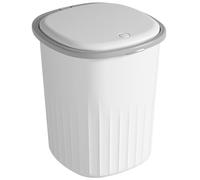 TEHAUX Poubelle de Chambre Couvercle, Poubelle à Déchets en Pp, Blanche, Petite, pour Bureau et Autre Pièce, Style Moderne, Stable et Fiable,