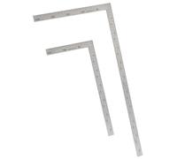 TEHAUX Reglet Equerre Metallique en Acier Inoxydable 2 pcs Règle en L à dessiner Équerre Précise pour Étudiants et Professionnels