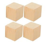 TEHAUX Rehausseurs de lit 4 Pièces Blocs de rehaussement de Meuble 1.97 Pouces Bois pour Lit Bureau Installation sans Outils Support Robuste