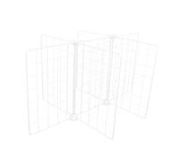 TEHAUX Séparateurs d'Étagères de Congélateur Commercial en Fer, Grille Fine à 6 Compartiments, Installation Facile pour Congélateur et Garde-Manger