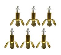 TEHAUX Support de Mèche de Lampe à Huile en Cuivre Porte-mèche Trois Pieds 6 Pièces pour Usage Longue Durée, Décoration Simple pour Anniversaires et Banquets
