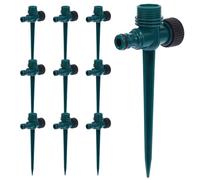 TEHAUX Supports de Bases D'arroseurs en Plastique Pp pour Jardin, Lot de 10 Pics D'arrosage Faciles à Installer Filetage 3/4 Externe et 1/2 Interne, pour Patio et Plates-bandes