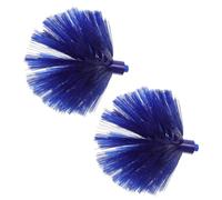 TEHAUX Tête de brosse de rechange pour toile d'araignée 2pcs en plastique Bleu - Gadgets pour brosses à toiles araignées, nettoyage efficace des avant-toits