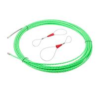 TEHAUX Tire-Fils Électriques Tête à Rouleau et 2 Enrouleurs de Câbles pour Travaux de Rénovation, Fixation de Câble de Pêche, Outil de Tirage de Fil pour Électricien Vert 15 Mètres