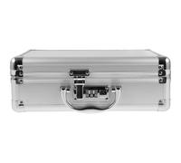 TEHAUX Valise en Métal Rigide de Rangement pour Outils Poignée Design et Sécurité par Mot de Passe, Alliage D'aluminium Argenté, Pêche Natation