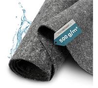 TeichVision - Bâche de protection en non-tissé pour bassin et piscine 500 g 18 m x 2 m / Vlies de protection comme sous-couche pour piscine/Vlies de fond de piscine en gris