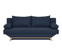 TEIJO Banquette convertible 3 places avec coffre de rangement - Tissu Bleu - L 190 x P 84 x H 92 cm vert G