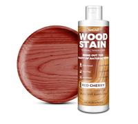 Teinte à Bois 250ml Cerise Rouge à Base d’Eau, Lasure et Peinture pour Meubles Intérieurs Extérieurs, Portes Placards Étagères, Wood Stain Mat, Faible Odeur, Non Toxique, Facile à Appliquer