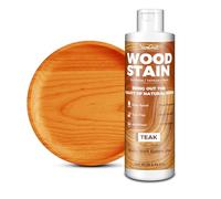 Teinte à Bois 250ml Teck à Base d’Eau, Lasure et Peinture pour Meubles Intérieurs Extérieurs, Portes Placards Étagères, Wood Stain Mat, Séchage Rapide, Faible Odeur, Non Toxique, Facile à Appliquer