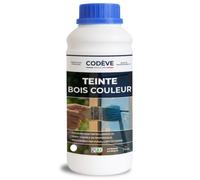 Teinte Bois Couleur - Codeve Bois/Bleu - 1L - Intérieur/extérieur - Pour Teinter En Couleurs Vos Bois Résineux, Européen Ou Exotique.