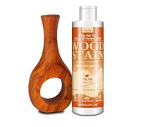 Teinture à bois - En Teck | 250ml Vernis à base d'eau pour meubles, portes, fenêtres, lambris et armoires en bois, intérieur et extérieur | Teinture non toxique et durable