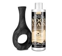 Teinture à bois - Noir Ébène | 250ml Vernis à base d'eau pour meubles, portes, fenêtres, lambris et armoires en bois, intérieur et extérieur | Teinture non toxique et durable