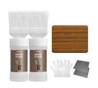 Teinture pour bois à base d'eau 2 en 1 colorante et scellante, séchage rapide, faible odeur, non toxique, pour meubles intérieurs et extérieurs, 300 g (teck)