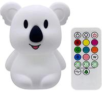 Tekemai Grande taille veilleuse pour enfant, lumière apaisante, lampe de nuit portable USB rechargeable - LED multicolore avec télécommande, doux et lavable en silicone