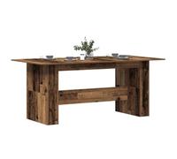 TEKGHUT Table à manger aspect bois vieilli 180 x 90 x 76 cm | Forme rectangulaire, résistante à l'humidité, surface résistante aux rayures, facile d'entretien, stable