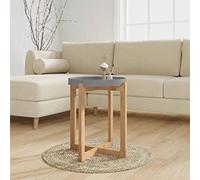 TEKGHUT Table basse grise 41 x 41 x 48,5 cm en bois massif de pin | Plateau de table lisse, pieds en pin stables, résistant à l'humidité, forme rectangulaire, surface facile d'entretien