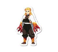 TEKNOFUN - Licence Demon Slayer - Neon Mural LED RENGOKU KYOJURO 40 CM - Décoration Lumineuse - USB-C (câble Inclus) - Livré avec 2 Supports - Marron, Blanc, Rouge, Jaune - pour Enfants - 811750