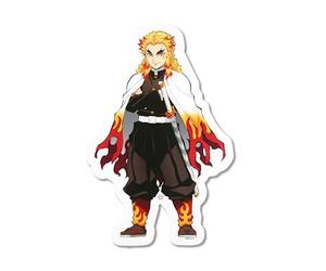TEKNOFUN - Licence Demon Slayer - Neon Mural LED RENGOKU KYOJURO 40 CM - Décoration Lumineuse - USB-C (câble Inclus) - Livré avec 2 Supports - Marron, Blanc, Rouge, Jaune - pour Enfants - 811750