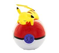 Teknofun - Licence Officiel Pokemon - Radio Réveil Lumineux Pokémon - Pikachu Qui Dors Sur Une Pokéball, Jaune