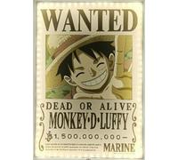 Teknofun - Licence One Piece - Neon Mural LED Luffy Wanted 30 CM - Décoration lumineuse - USB (câble inclus) - Livré avec 2 supports - Marron, Beige, Blanc - Pour Enfants - 811642