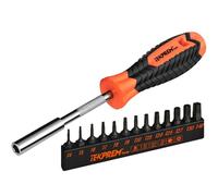 TEKPREM Lot de 12 embouts Torx avec tournevis magnétique 6,35 mm T5 T6 T7 T8 T9 T10 T15 T20 T25 T27 T30 T40