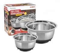 TELE WELT Cucinova Lot de 2 bols mélangeurs en acier inoxydable [avec ventouse] Bol de cuisine