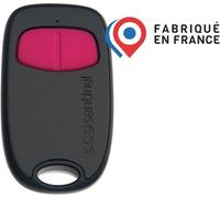 Télécommande 2 canaux SCS Sentinel SimplyControl, Portée 40m, Fréquence 433.92 MHz, Pile CR2032 incluse, Fuschia