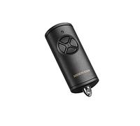 Télécommande Hörmann HSE4 BS avec 4 fonctions de boutons, avec anneau porte-clés, technologie sans fil BiSecur, (pour porte de garage, portail d'entrée etc.), noir 4511736, lot de 1