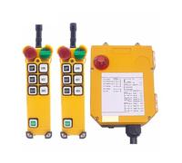 Télécommande de grue, F24-6D 6 boutons industriel sans fil grue Radio télécommande Double vitesse commutateurs palan pont aérien contrôleur Pour treuil de levage de palan électrique à chaîne(2T1R,AC38