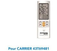 Télécommande de remplacement climatisation pour CARRIER 43T69481 G