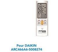 Télécommande de remplacement climatisation pour DAIKIN ARC466A6-5008274 G