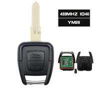 Télécommande de voiture à 2 boutons avec puce ID40 433,92 MHz pour Opel Zafira Astra A/G Bosch Ts Astra 1999-2005