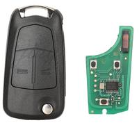 Télécommande, fréquence 433 MHz, compatible avec plusieurs modèles, 2 boutons, puce PCF7946, lame HU100