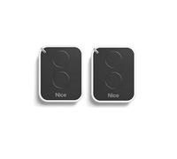 Télécommande Nice ON2E - Emetteur portatif à 2 Boutons - Fréquence : 433,92 MHz - Pour Portail et Porte de Garage - Codage à code tournant (Lot de 2 télécommandes)