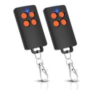 Télécommande Portail AAM0121 Compatible SCS Sentinel Télécommande 433,05-434,79 MHz, 4 Canaux, Code Tournant Sécurisé, Portée 50 m, Remplacement Garage et Portail Gris(Lot de 2) orange