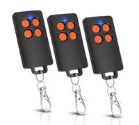 Télécommande Portail AAM0121 Compatible SCS Sentinel Télécommande 433,05-434,79 MHz, 4 Canaux, Code Tournant Sécurisé, Portée 50 m, Remplacement Garage et Portail Gris(Lot de 3) orange