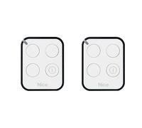 Télécommande pour portails et porte de garage NICE ON3EBD - Emetteur à code tournant bidirectionnel - 433,92 mhz (Blanc et Noir Lot de 2 télécommandes)