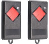 Télécommande pour porte de garage - 2 pièces - 27,015 MHz - 1 bouton - bouton rouge