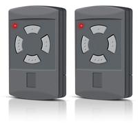 Télécommande pour porte de garage, 40,685 MHz, 4 canaux, gris, lot de 2