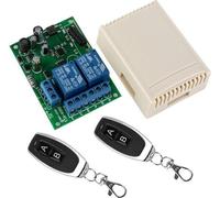 Télécommande sans fil 2 canaux 10A AC 220V 230V 240V RF-relais récepteur-interrupteur-émetteur pour portes de garage.