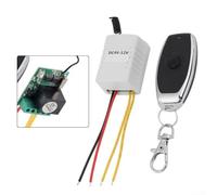 Télécommande sans fil DC 4 V-12 V 1 canal | Technologie de code d'apprentissage, appairage facile, connexion stable, boîtier en plastique, design noir