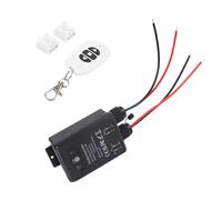 Télécommande sans fil étanche IP65 DC 12 V 30 A Relais avec | Connecteur SAE pour pompe à eau, moteur de porte de garage, lumière solaire, utilisation en extérieur, couleur noire