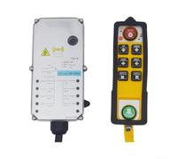 Télécommande sans fil industrielle 6 boutons 800 MHz en métal pour outil de levage AC380 V étanche à la poussière grue télécommande 6 touches pour treuil résistant à l'huile Bouteille de commande sans