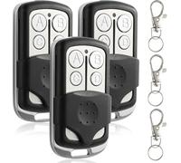 Telecommande Universelle Portail Compatible 433,92 MHz pour porte de garage, Télécommande Portail Garage sans Fil à 4 Boutons pour Porte de Garage et Voiture - 3 Pièces