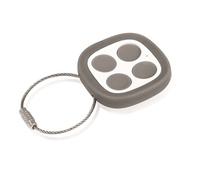 Extel Eve Télécommande Portail Universelle, Bip de Garage Multi-Fréquences 433 MHz et 868 MHz, 4 Boutons, Copieuse de Signaux, Compatible Somfy, Nice, Came, Faac, Inclus Pile et Cordon, Gris