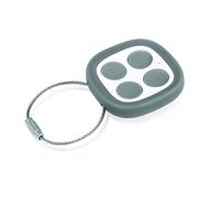 Extel Eve Télécommande Portail Universelle, Bip de Garage Multi-Fréquences 433 MHz et 868 MHz, 4 Boutons, Copieuse de Signaux, Compatible Somfy, Nice, Came, Faac, Inclus Pile et Cordon, Gris