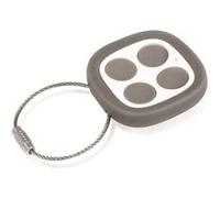 Extel Eve Télécommande Portail Universelle, Bip de Garage Multi-Fréquences 433 MHz et 868 MHz, 4 Boutons, Copieuse de Signaux, Compatible Somfy, Nice, Came, Faac, Inclus Pile et Cordon, Gris