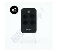 Télécommandes FAAC XTO4 SLH-DS 787031 4 canaux 868 MHz - lot de 2, remplace XT4 868 SLH 787010/7870101 TM3 868 DS + 1 goodie