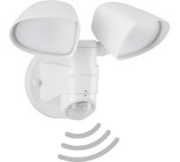 TELEFUNKEN - Lampe LED d'extérieur, spot mural avec détecteur orientable, 10 Watt, 1000 lumens, 4000 Kelvin, IP44, 258x218x160mm (LxlxH), blanc