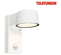 Telefunken Lampe LED murale, détecteur de mouvement, capteur crépusculaire, blanc, Dimensions : 16,5 x 9,5 x 15,5 cm